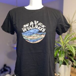 ⭐️ Roxy Classic Black Cotton T-Shirt. Size L